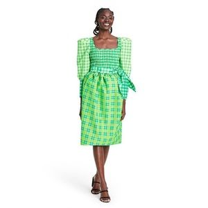 Christopher John Rogers x Target Green and Yellow Dress—Size 4